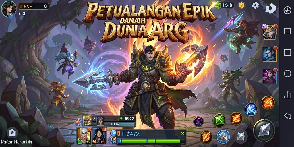 Screenshot utama 6CF menampilkan pertempuran epik dalam dunia ARPG.