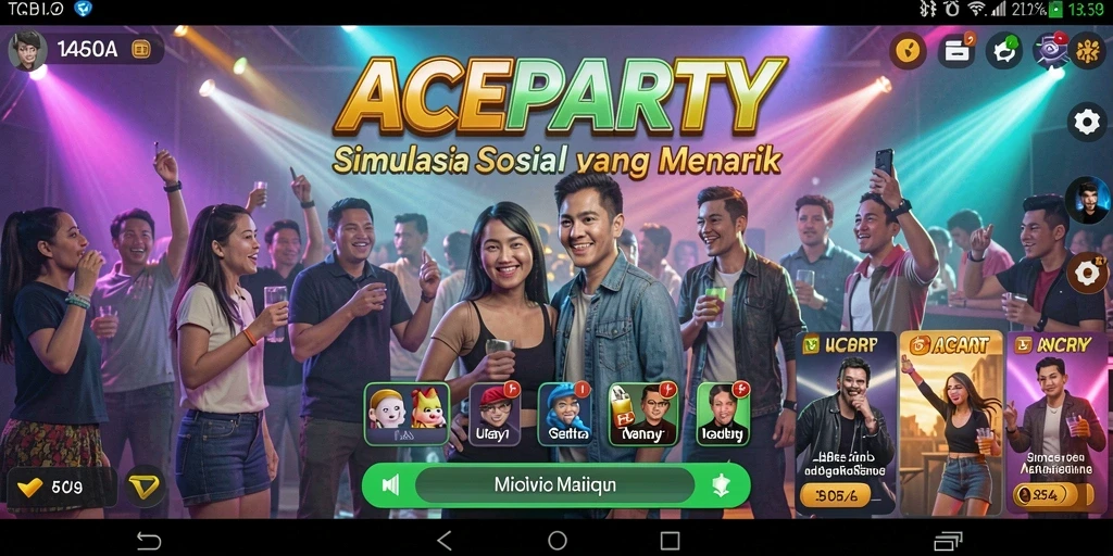 Tampilan gameplay ACEPARTY yang seru dan interaktif.