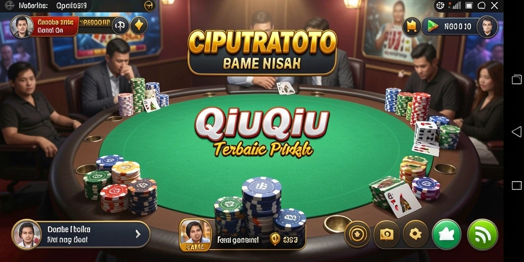 Tampilan gameplay seru dalam CIPUTRATOTO dengan kartu QiuQiu.