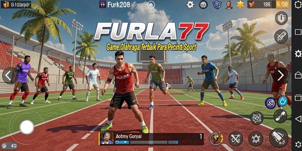 Tangkapan layar dari gameplay menarik FURLA77 dengan berbagai olahraga.