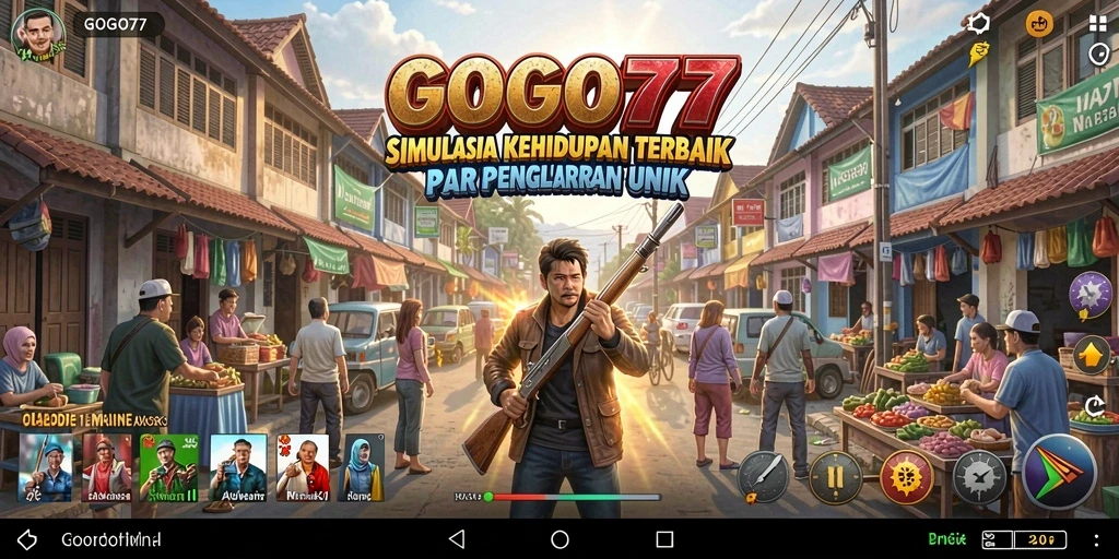Screenshot gameplay GOGO77 menampilkan interaksi antar karakter yang dinamis.