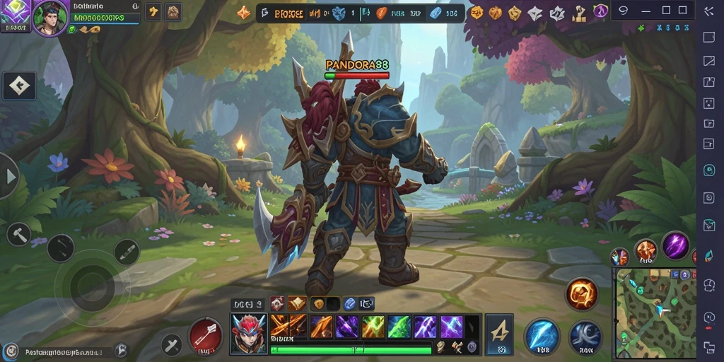 Tangkapan layar utama PANDORA88 menampilkan aksi seru dalam pertempuran MMORPG.