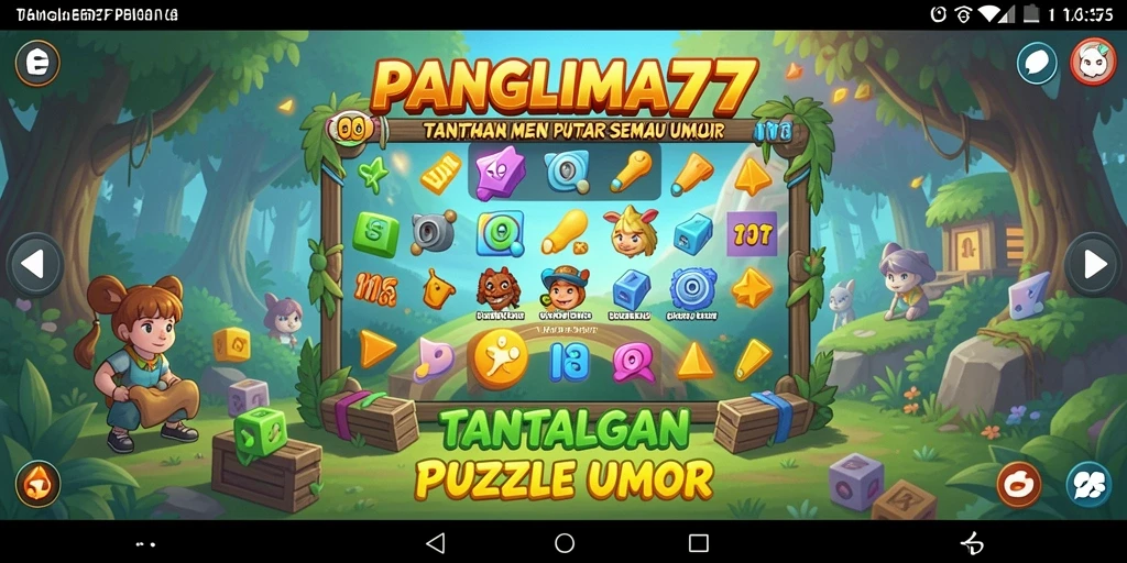 Screenshot gameplay PANGLIMA77 yang menunjukkan tantangan puzzle yang mengasyikkan.