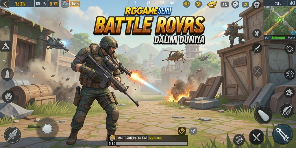 Gameplay menegangkan RPGAME dalam pertempuran Battle Royale.