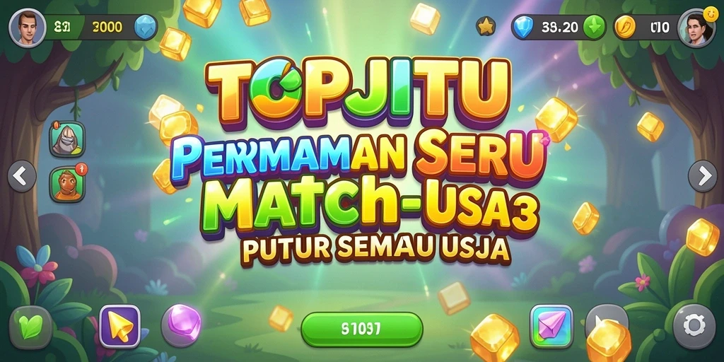 Gameplay seru dalam permainan Match-3 TOPJITU dengan grafis yang menarik.