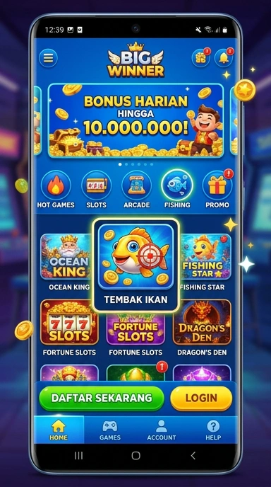 Screenshot aplikasi dengan antarmuka menarik dari bigwinner.